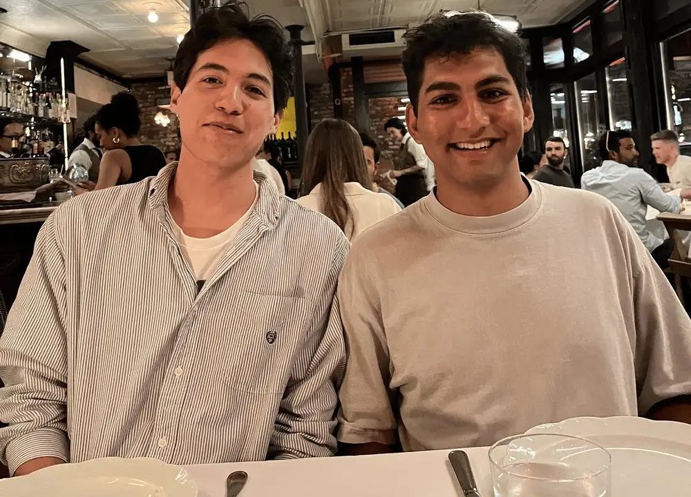 Roast'd co-founders Walker Liu and Nirvan Panjwani